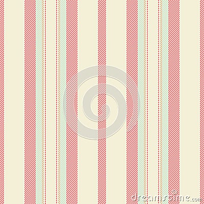 October texture stripe vector, curtain lines seamless pattern. Composition background fabric textile vertical in beige and red Vector Illustration