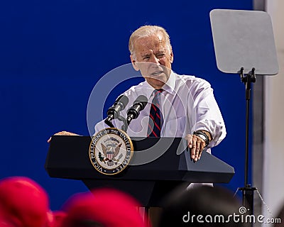 OCTOBER 13, 2016: Vice President Joe Biden campaigns for Nevada Democratic U.S. Senate candidate Catherine Cortez Masto and presid Editorial Stock Photo