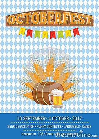 Octoberfest Oktoberfest Promotional Poster Vector Vector Illustration