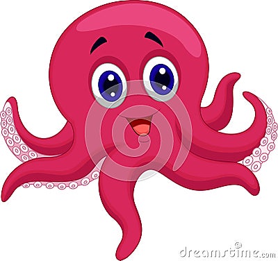 Octopus cartoon Vector Illustration