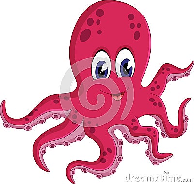 Octopus cartoon Vector Illustration