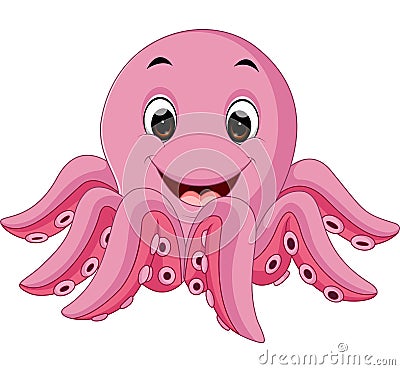 Octopus cartoon Vector Illustration