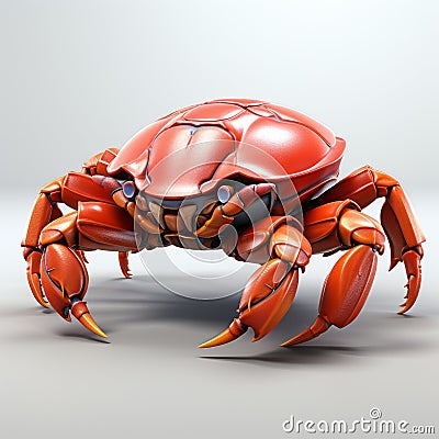 Hyper-detailed 3d Crab Model With Realistic Rendering Stock Photo