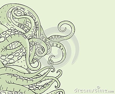 Octopus creature illustration Vector Illustration