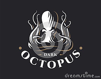 Octopus logo - vector illustration. Emblem design Vector Illustration