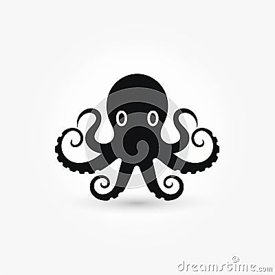Minimalistic Octopus Outline Icon For Ux ui Design Stock Photo