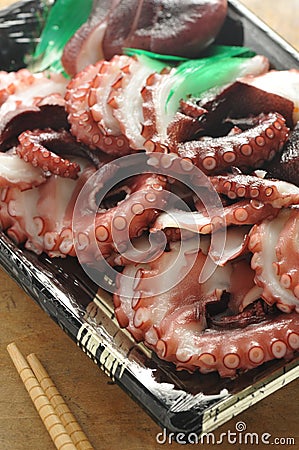 Octopus Sashimi Stock Photo