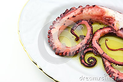 Octopus tentacles meze Stock Photo