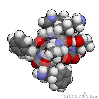 Octreotide molecule, chemical structure Stock Photo