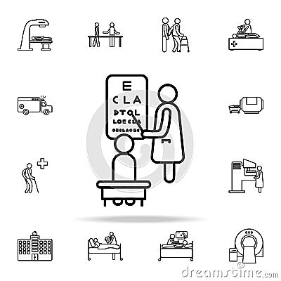 oculist icon. Hospital icons universal set for web and mobile Stock Photo