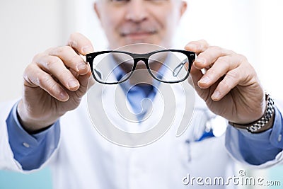 Oculist at work Stock Photo