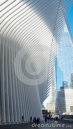 Oculus Building at the World Trade Center in New York, Manhattan. Editorial Stock Photo