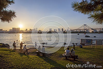 Odaiba marine park tokyo japan Editorial Stock Photo