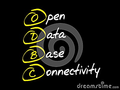 ODBC Open Database Connectivity Stock Photo
