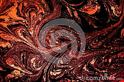 Odd grunge gouache marble Ebru background for design. Cute texture with traditional Turkish painting. Stock Photo