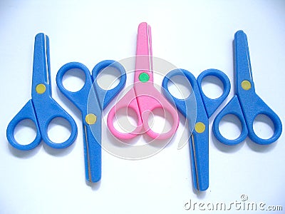 Odd one out (pink) Stock Photo