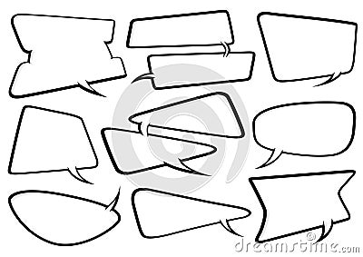 Odd Shaped Speech Bubbles Vector Illustration