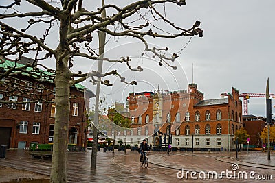 Odense, Denmark: Odense City Hall houses the administrative offices of Odense Municipality Editorial Stock Photo