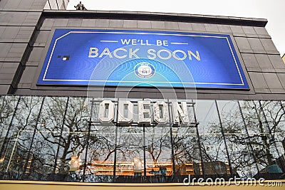 Odeon Cinema West End, Leicester Square, London during lockdown Editorial Stock Photo