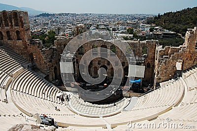 Odeon of Herodes Atticus Stock Photo