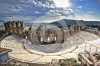 Odeon Theatre in Athens, Greece Stock Photo