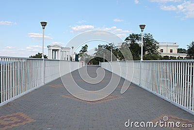 Odessa Attraction Teschin Bridge Stock Photo