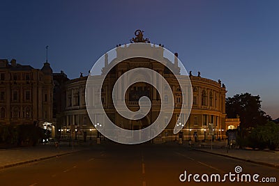 The Odessa National Academic Opera and Ballet Theater in Ukraine Editorial Stock Photo