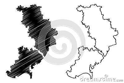 Odessa Oblast map vector Vector Illustration