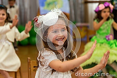 Odessa, Ukraine - March 4, 2016: children`s music groups singing Editorial Stock Photo