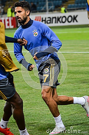 ODESSA, UKRAINE - September 15, 2016: Alper Potuk during the UEFA Europa League match group stage Zarya Lugansk vs Editorial Stock Photo