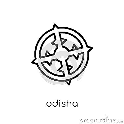 odisha icon. Trendy modern flat linear vector odisha icon on white background from thin line india collection Vector Illustration