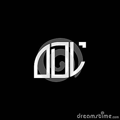 ODL letter logo design on BLACK background. ODL creative initials letter logo concept. ODL letter design.ODL letter logo design on Vector Illustration