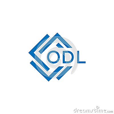 ODL letter logo design on white background. ODL creative circle letter logo concept. ODL letter design.ODL letter logo design on Vector Illustration