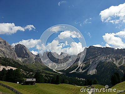 Odle group landscape in Dolomiti Stock Photo