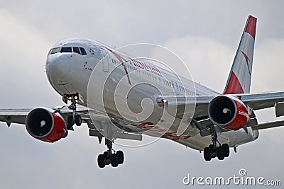 OE-LAZ: Austrian Airlines Boeing 767-300ER Editorial Stock Photo