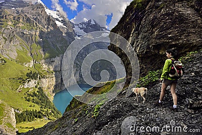 Oeschinensee, Kandersteg. Switzerland Stock Photo