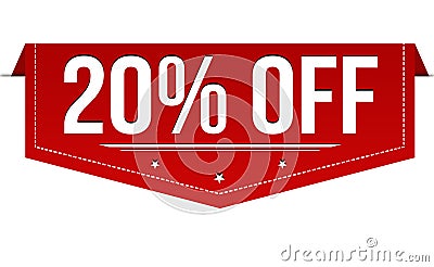 20% off banner design Vector Illustration