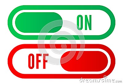 on off buttons illustration vector download Vector Illustration