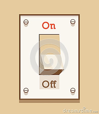 On / Off light switch Vector Illustration