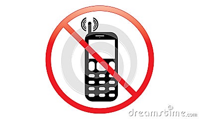 Off Mobile Phone Sign Switch Off Phone Icon No Phone Allowed Mobile Warning Symbol Vector Illustration