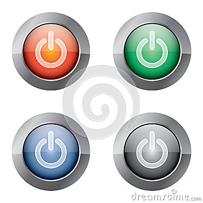 On Off Power button Stock Photo