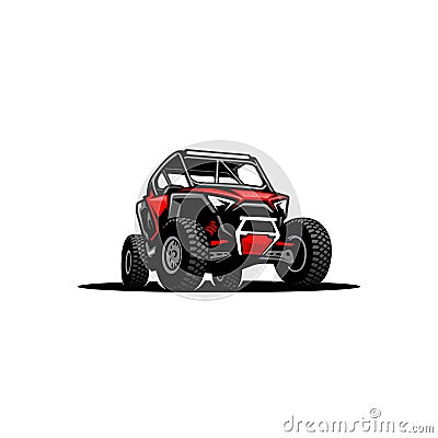 off road adventure atv - utv - buggy isolated vector Vector Illustration