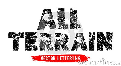 Off-Road hand drawn grunge lettering Vector Illustration