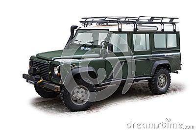 Off road jeep (clipping path) Stock Photo