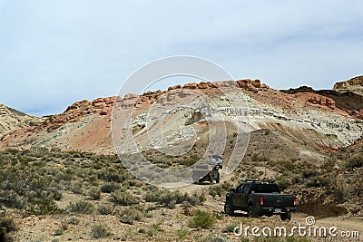 Off roading in California Desert Stock Photo