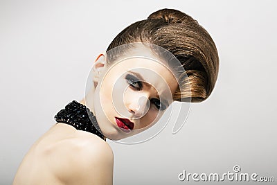 Upset. Arrogance. Serious Offended Woman with Negative Emotions. Jealousy & Envy Stock Photo