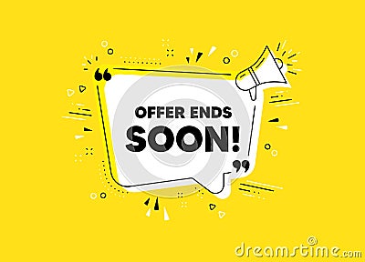 Offer ends soon. Special offer price sign. Vector Vector Illustration