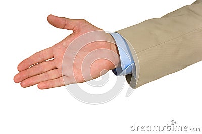 Offered hand Stock Photo