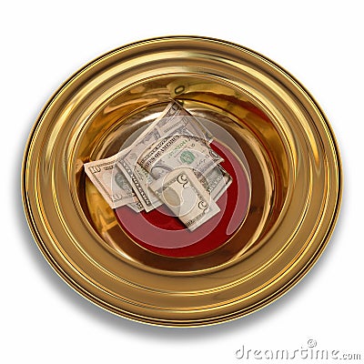 Offering Plate Stock Photo