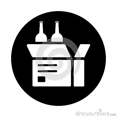 Offering, private icon. Black vector graphics Stock Photo